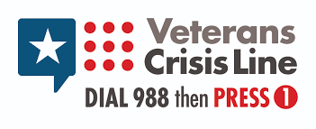 Veterans Crisis Line - Dial 988 then press 1